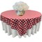 Square Tablecloth 72 x 72 Inch Gingham Checkered Polyester Overlay Use